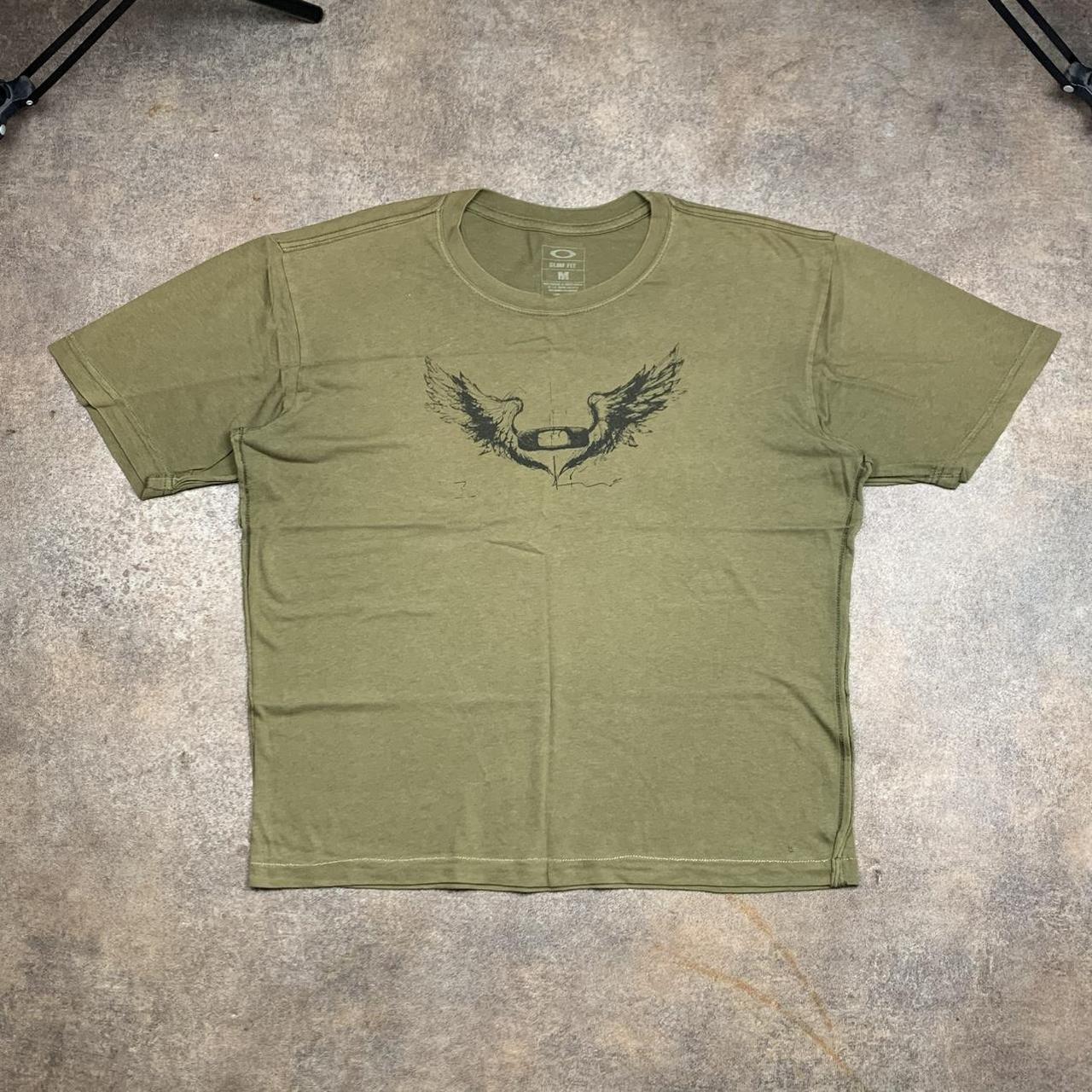 Oakley Flying Tiger 00s khaki grunge graphic tee