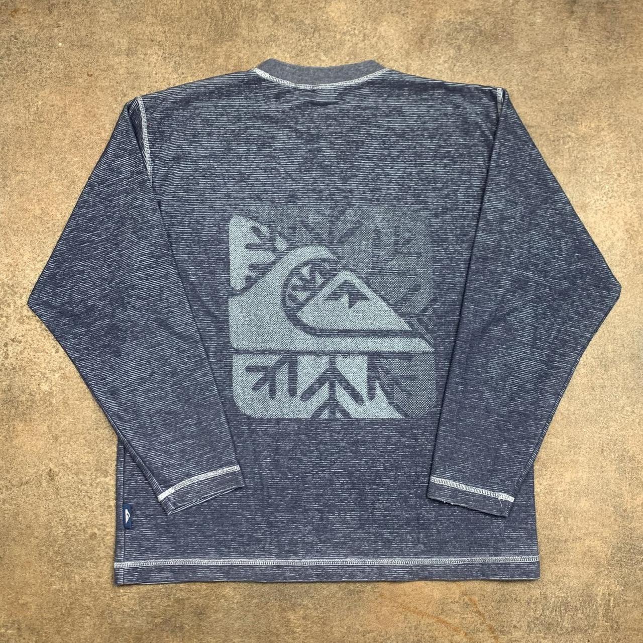 Quiksilver 90s navy blue graphic long sleeve tee