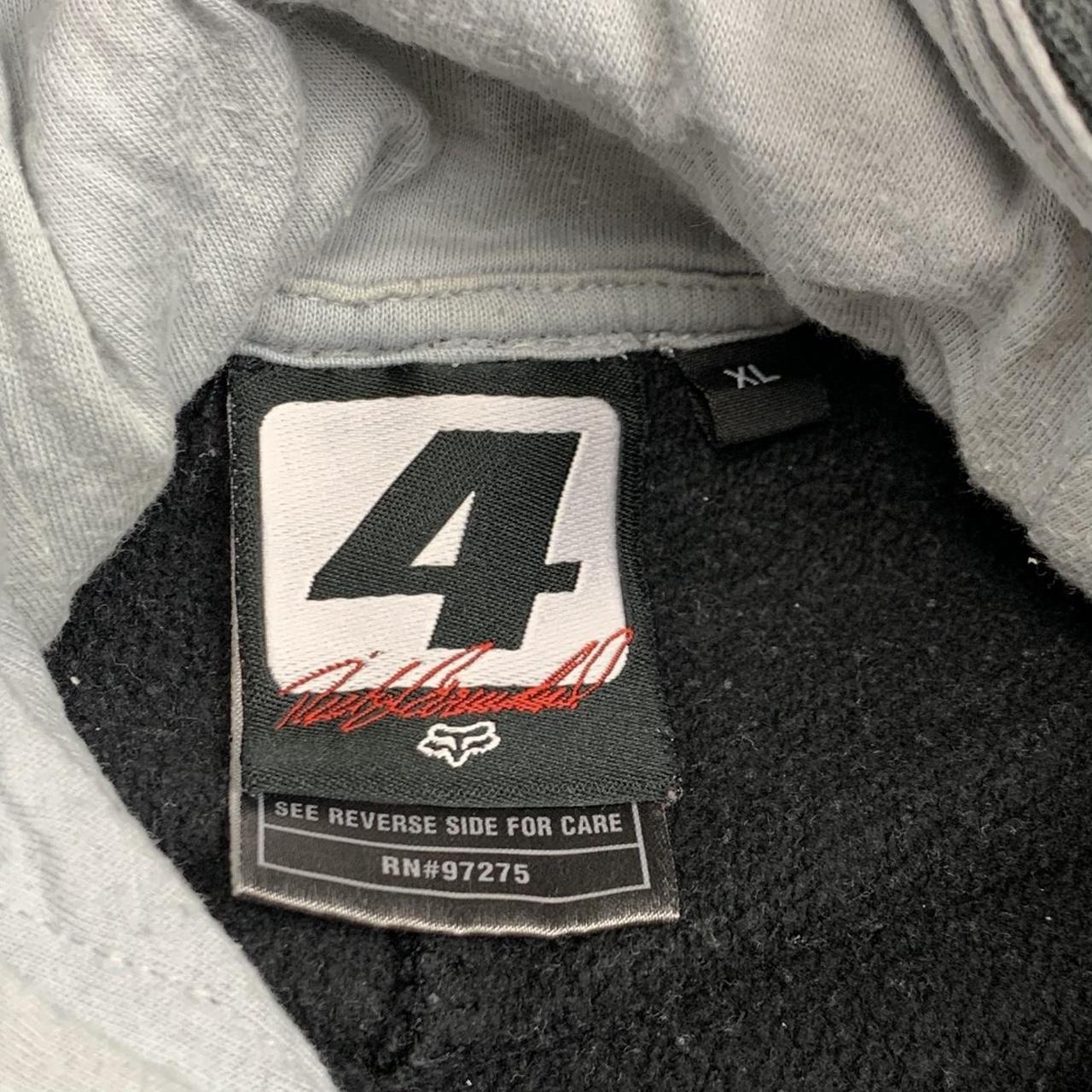 Fox Racing 00s Ricky Carmichael white black graphic hoodie