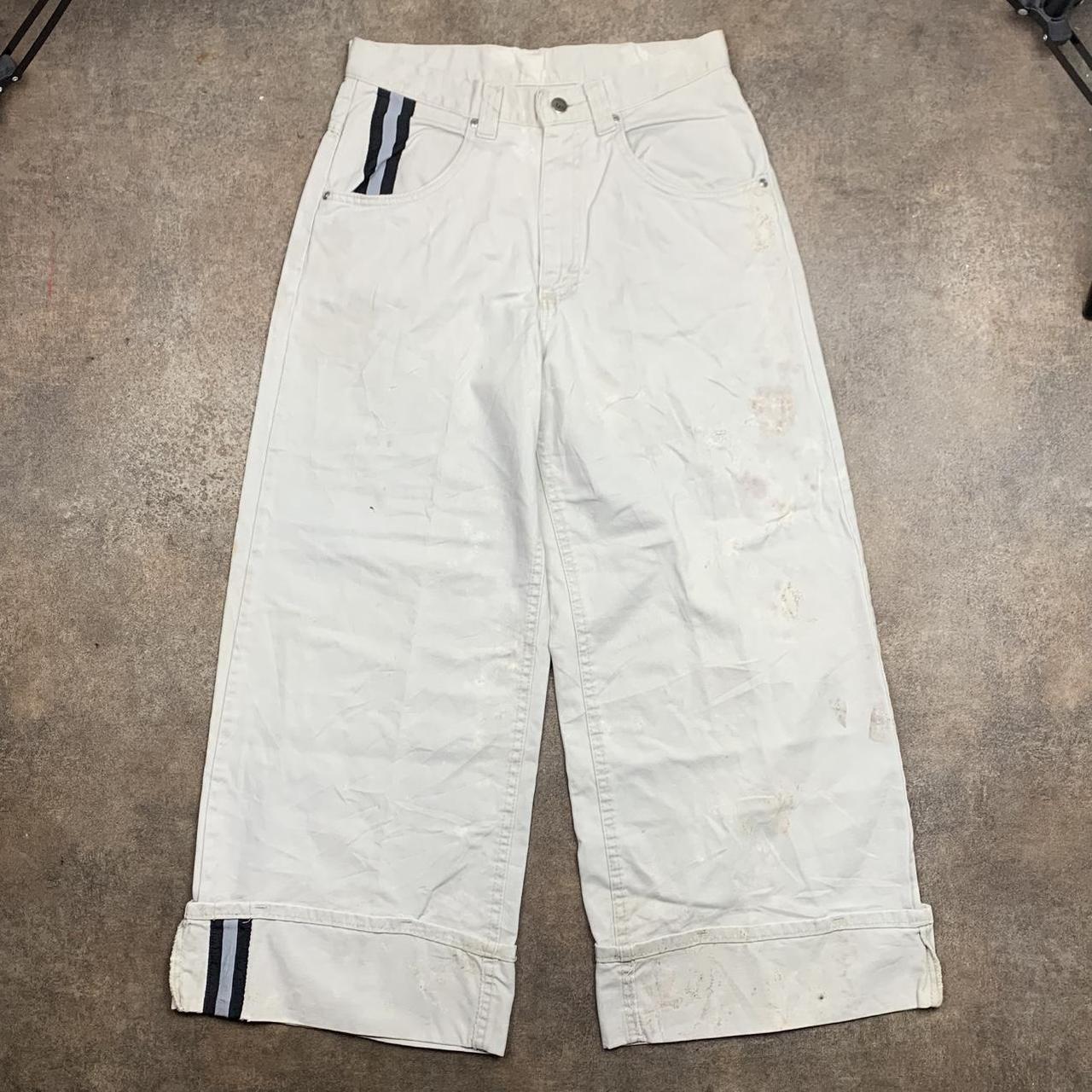 Lee Pipes 00s baggy cream white jeans