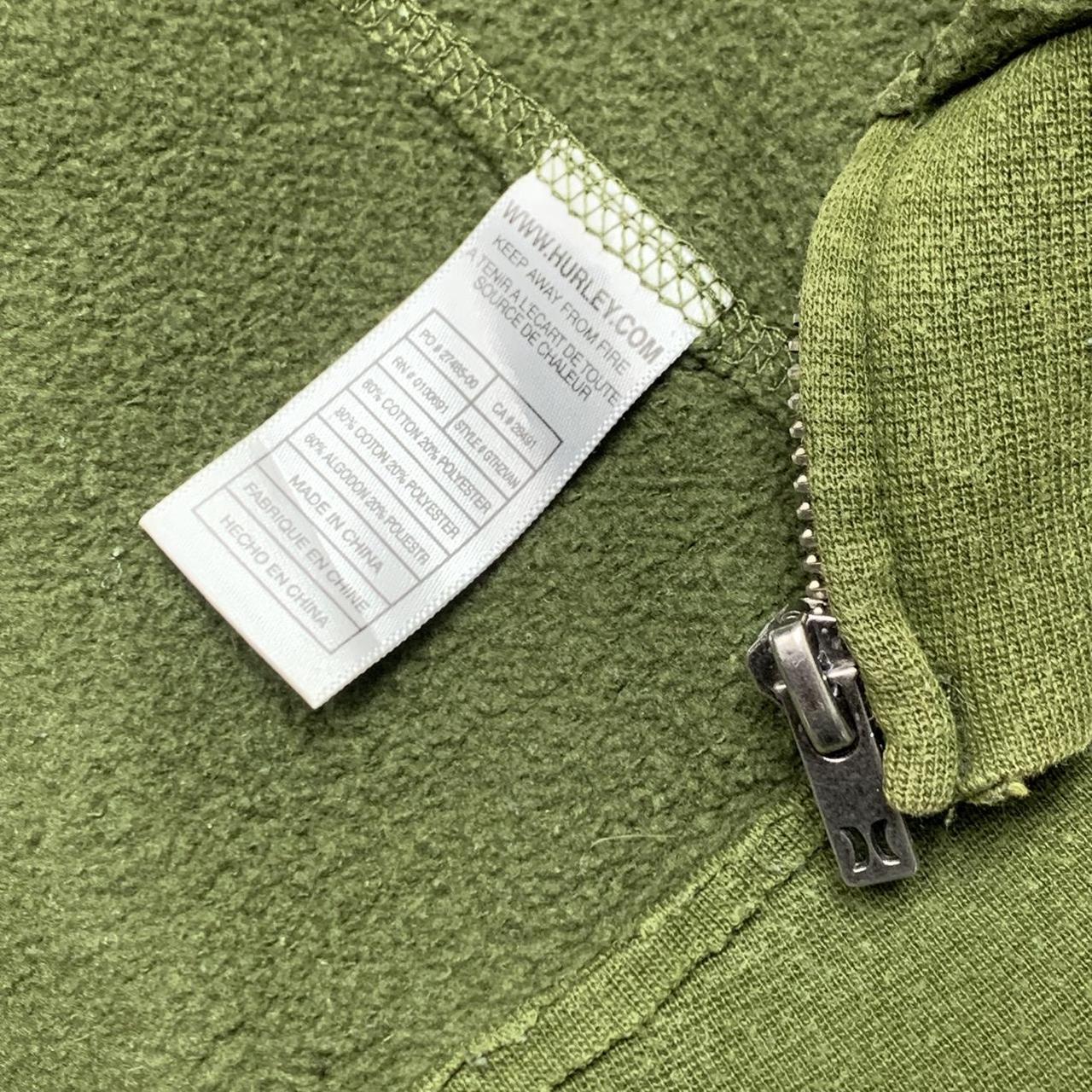 Hurley 00s graphic khaki zip hoodie