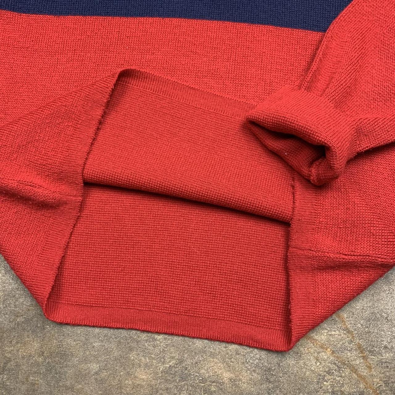 Rip Curl 00s red navy graphic knit sweatshirt