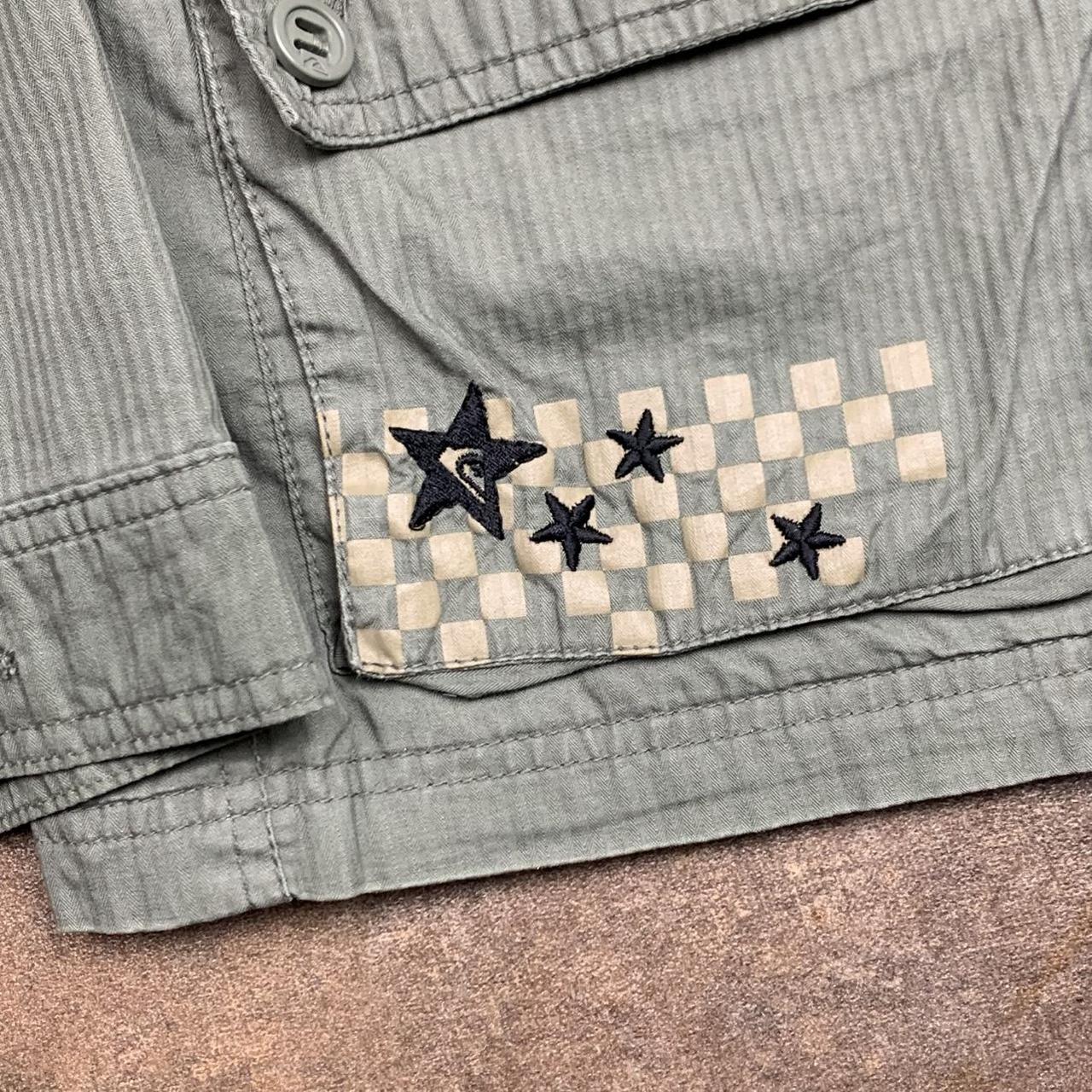Quiksilver 00s khaki graphic shirt jacket