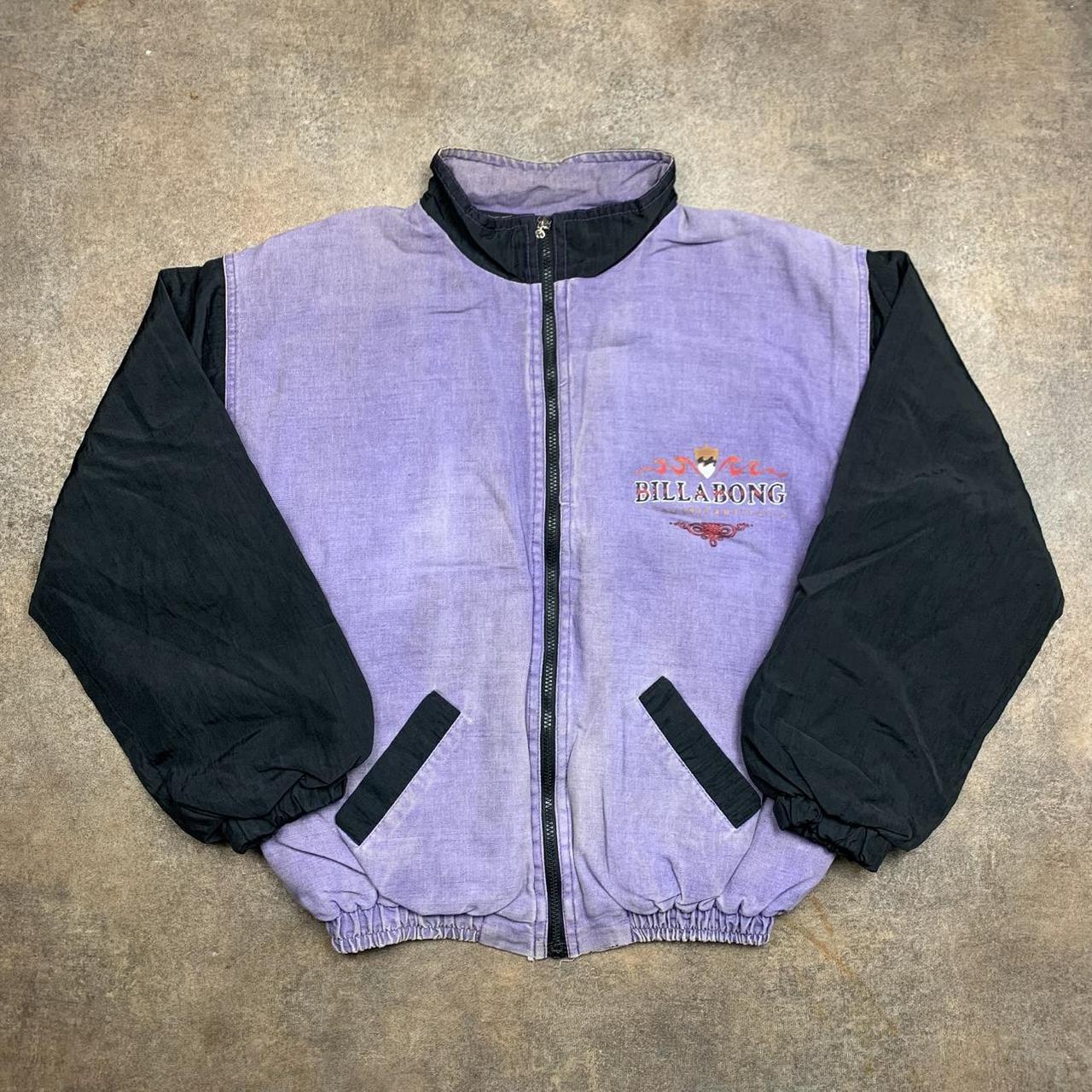 Billabong Australia 90s purple black boxy bomber jacket