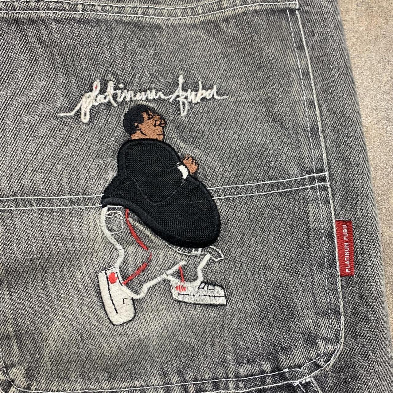 FUBU Platinum 90s grey Fat Albert baggy denim jeans