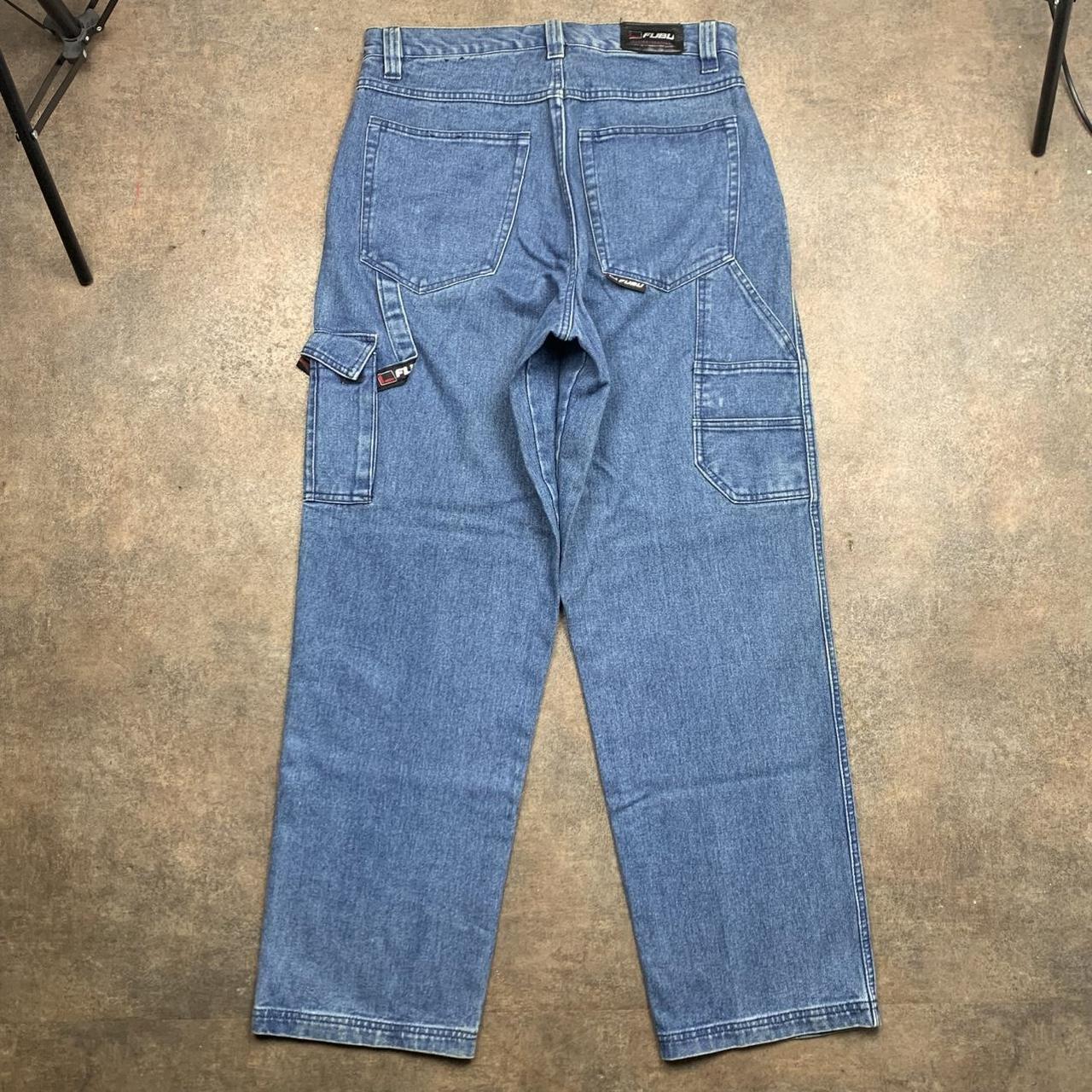 FUBU 00s baggy blue carpenter cargo denim jeans