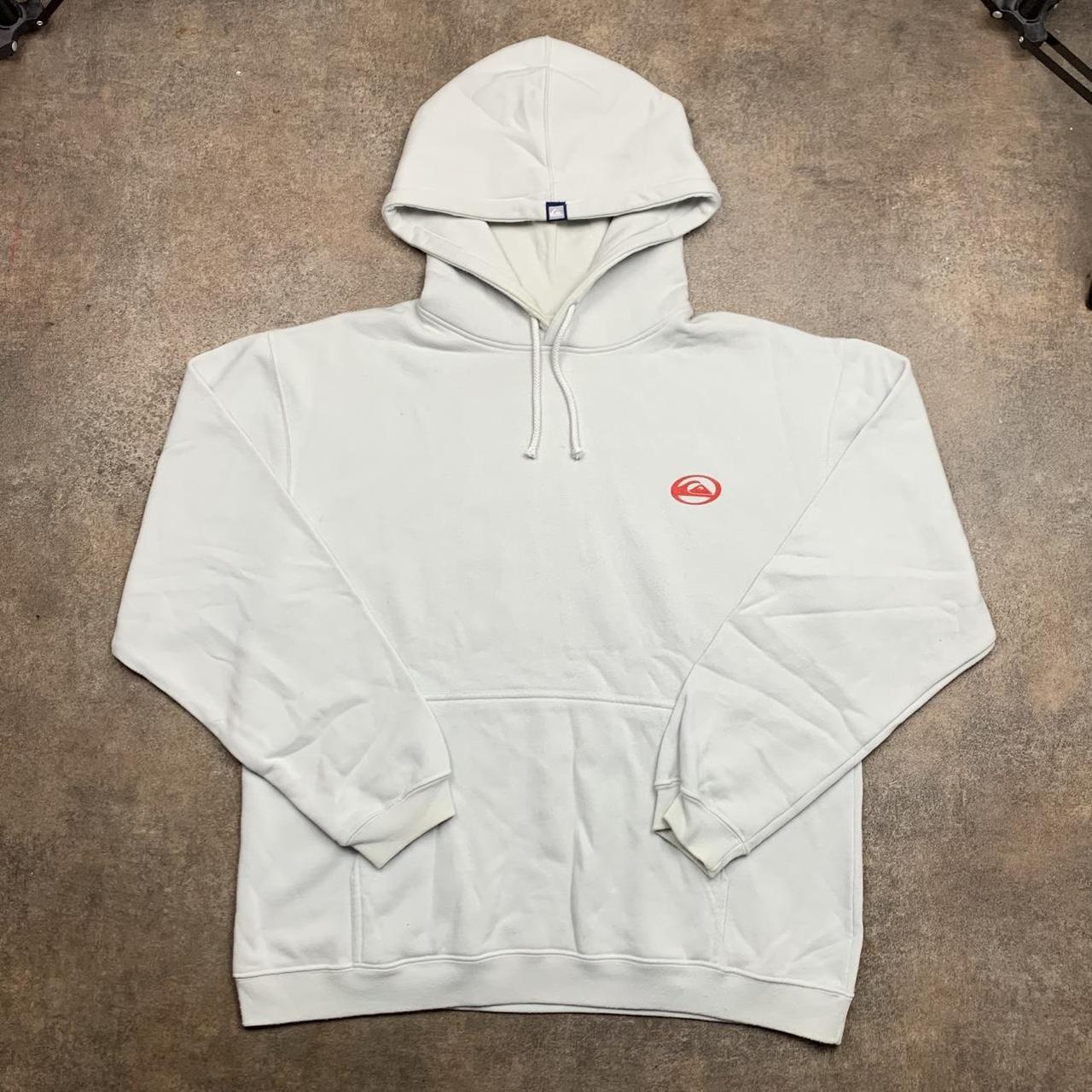 Quiksilver 90s white boxy graphic hoodie