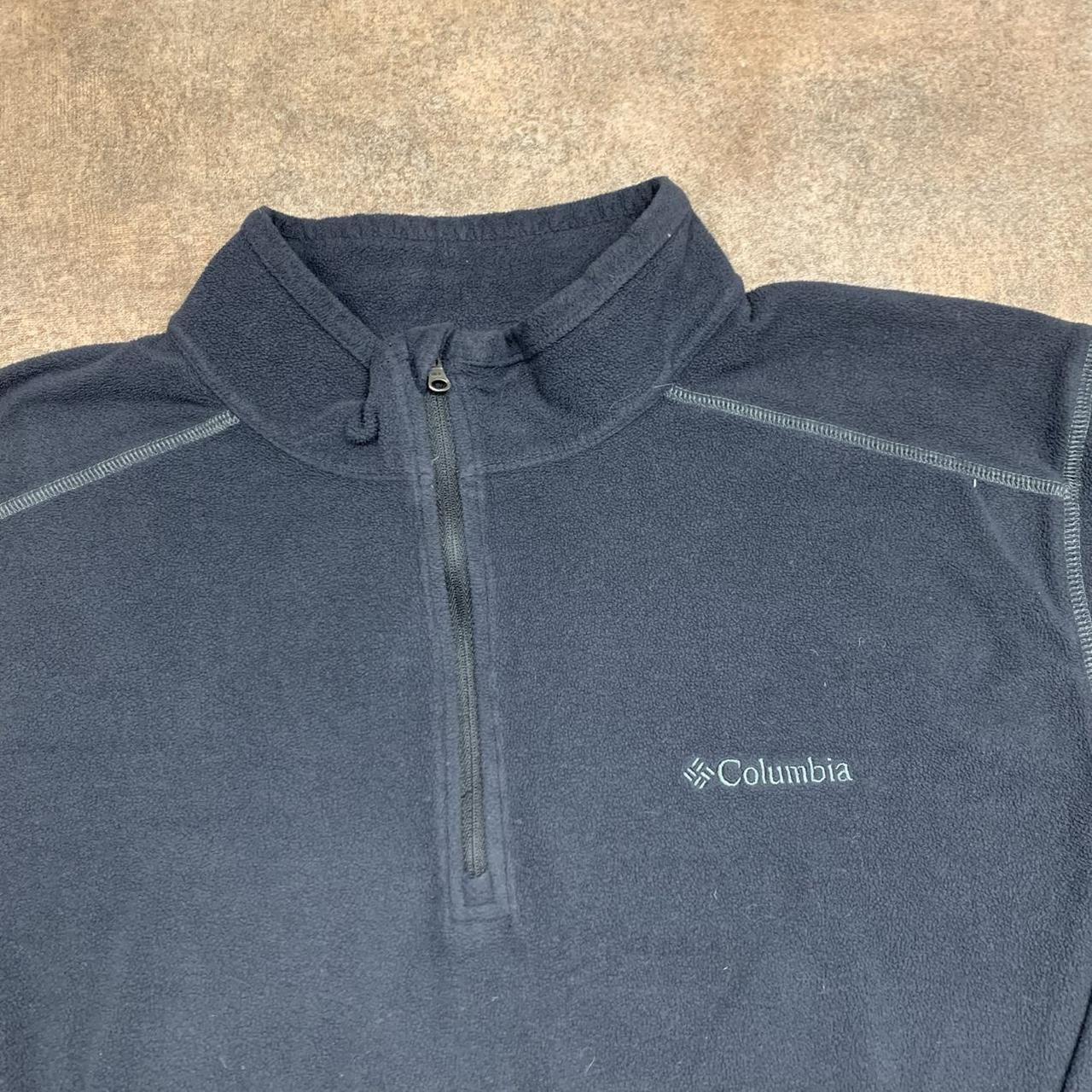 Columbia black grey quarter zip fleece