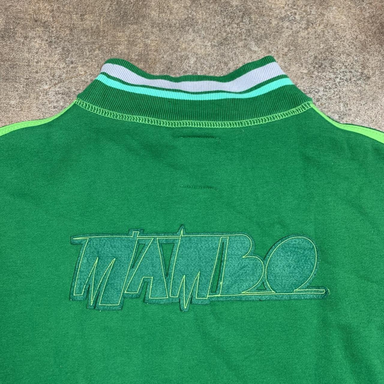 Mambo 00s green graphic zip jumper