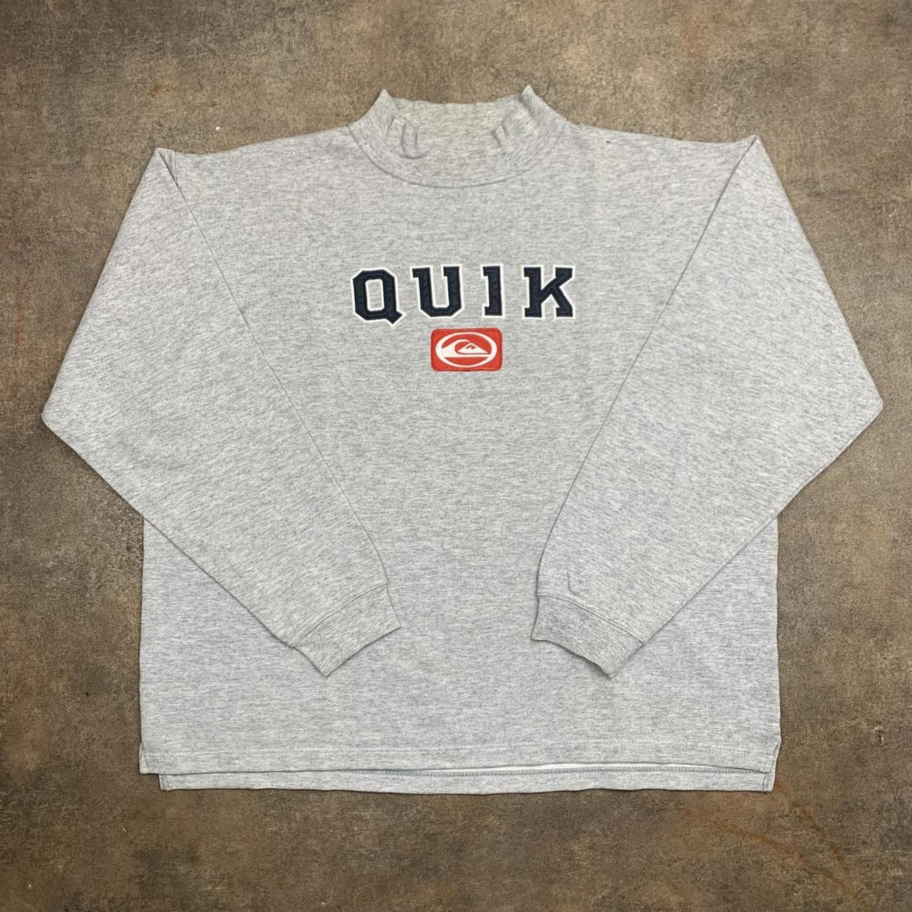 Quiksilver 90s graphic light grey sweater
