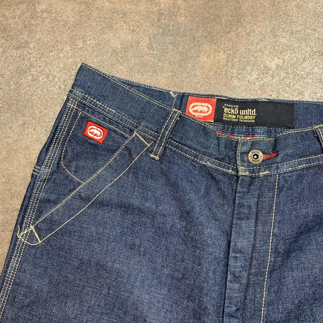 Ecko Unltd. 00s navy baggy graphic carpenter jorts