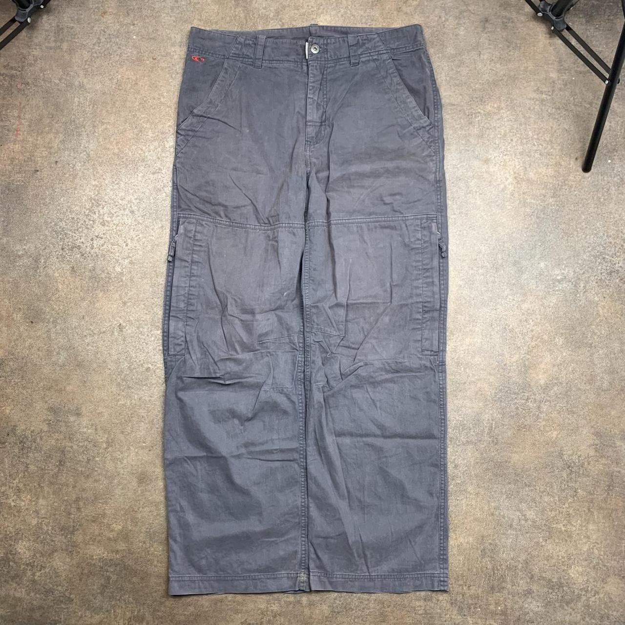O'Neill 00s grey baggy graphic cargo trousers