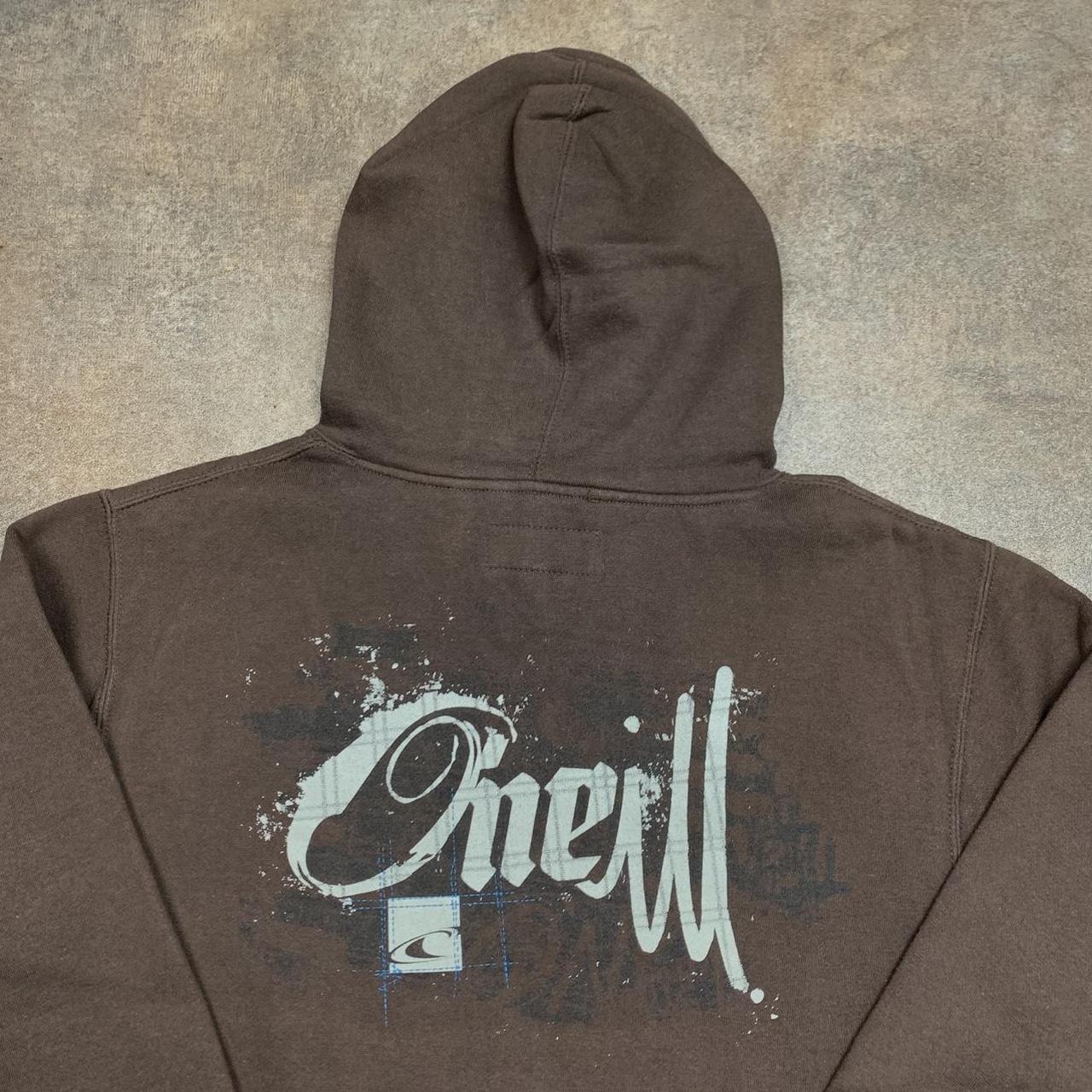 O'Neill 00s brown graphic boxy hoodie
