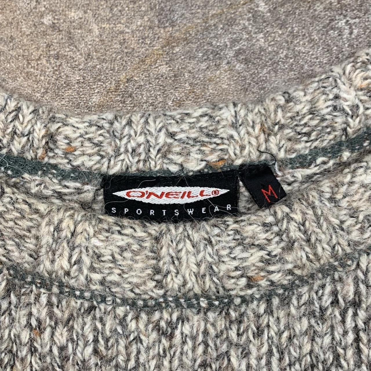 O’Neill 00s chunky knit grey white sweater