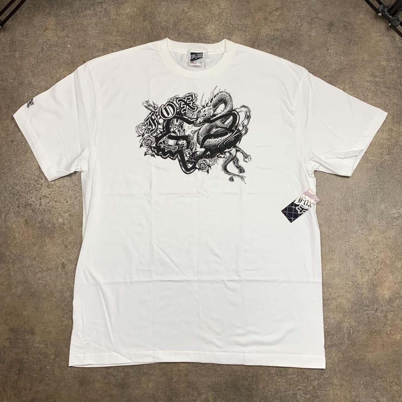 Fox Racing 00s white black graphic tee