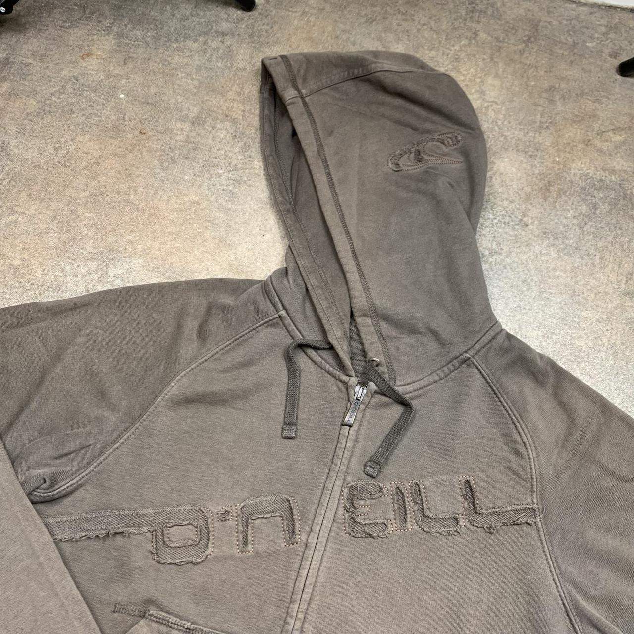 O'Neill 00s brown graphic boxy zip hoodie