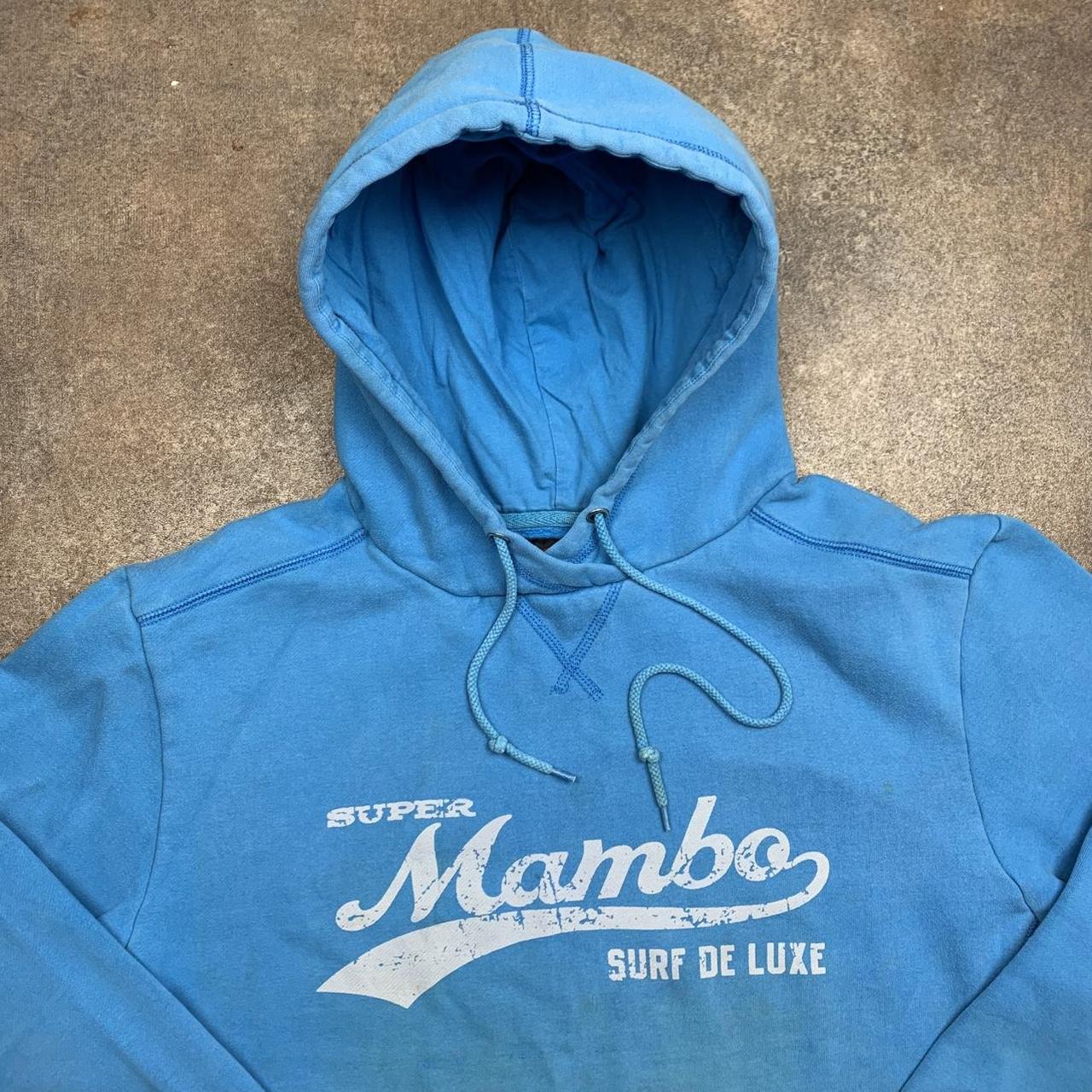 Mambo 00s graphic blue baggy hoodie