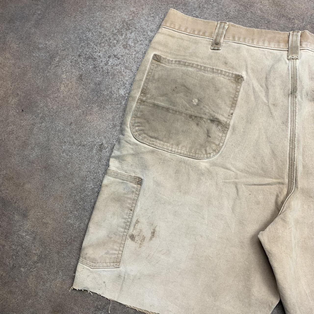 Carhartt 00s beige carpenter baggy jorts