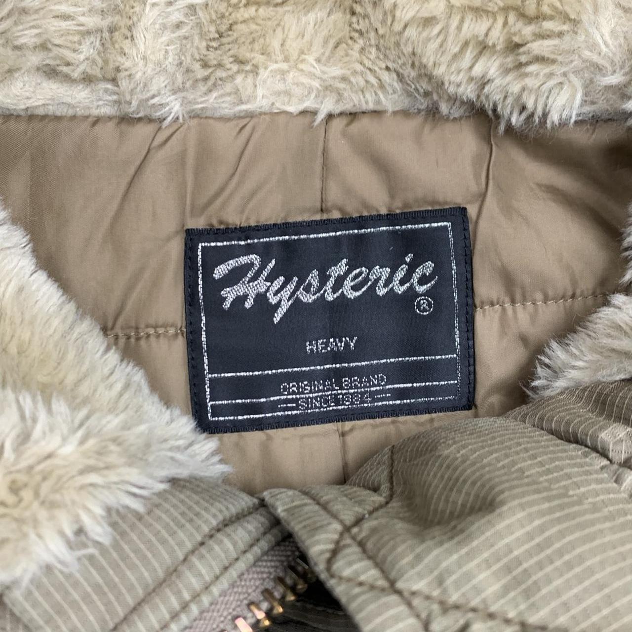 Hysteric Glamour 00s khaki-beige fur hood utilised long coat