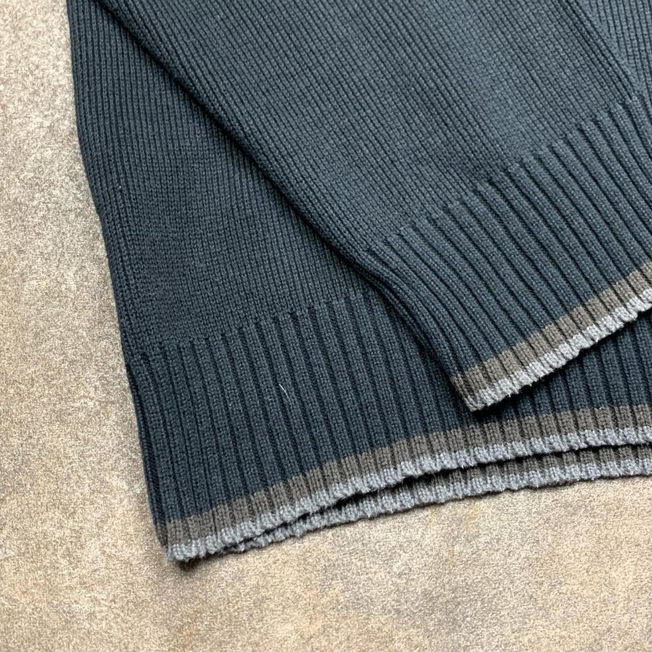 Quiksilver 00s black graphic zip knit jumper