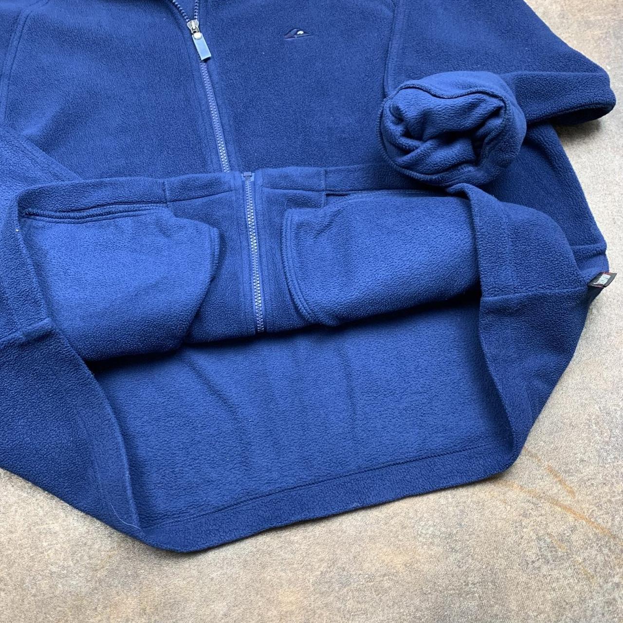 Quiksilver 90s polartec navy logo zip fleece