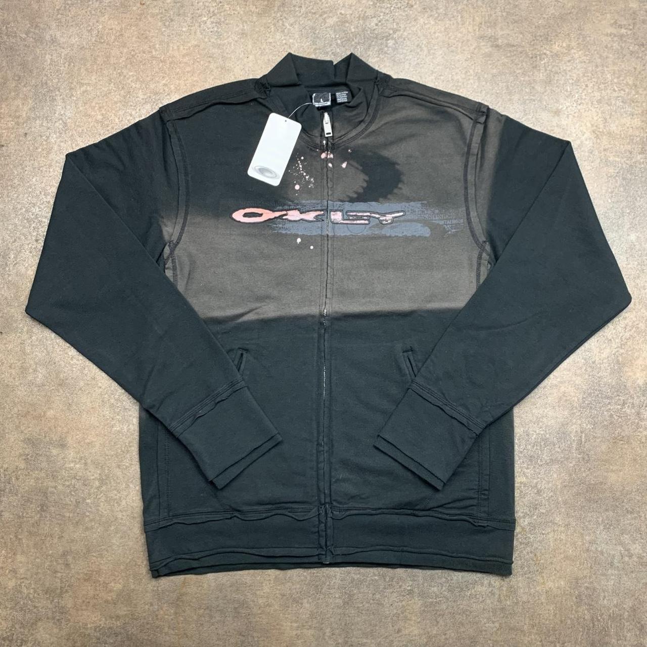 Oakley 00s graphic black faded zip jumper