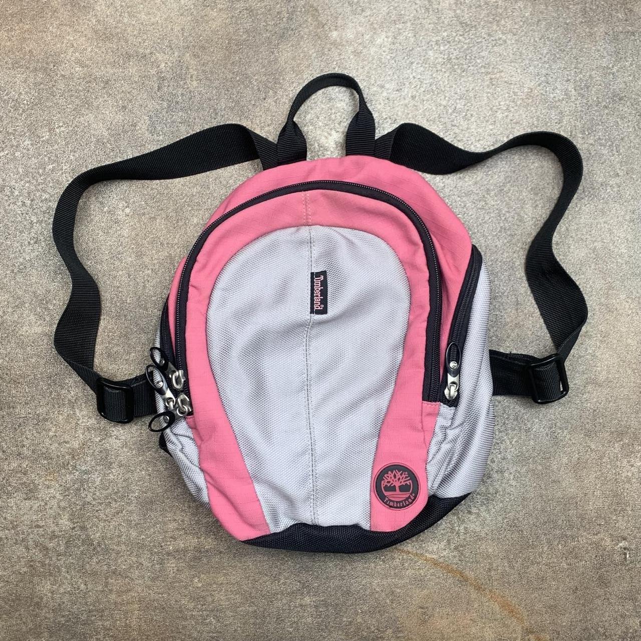 Timberland 00s pink white backpack