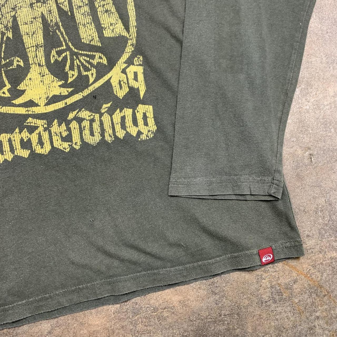 Quiksilver 90s graphic brown long sleeve tee