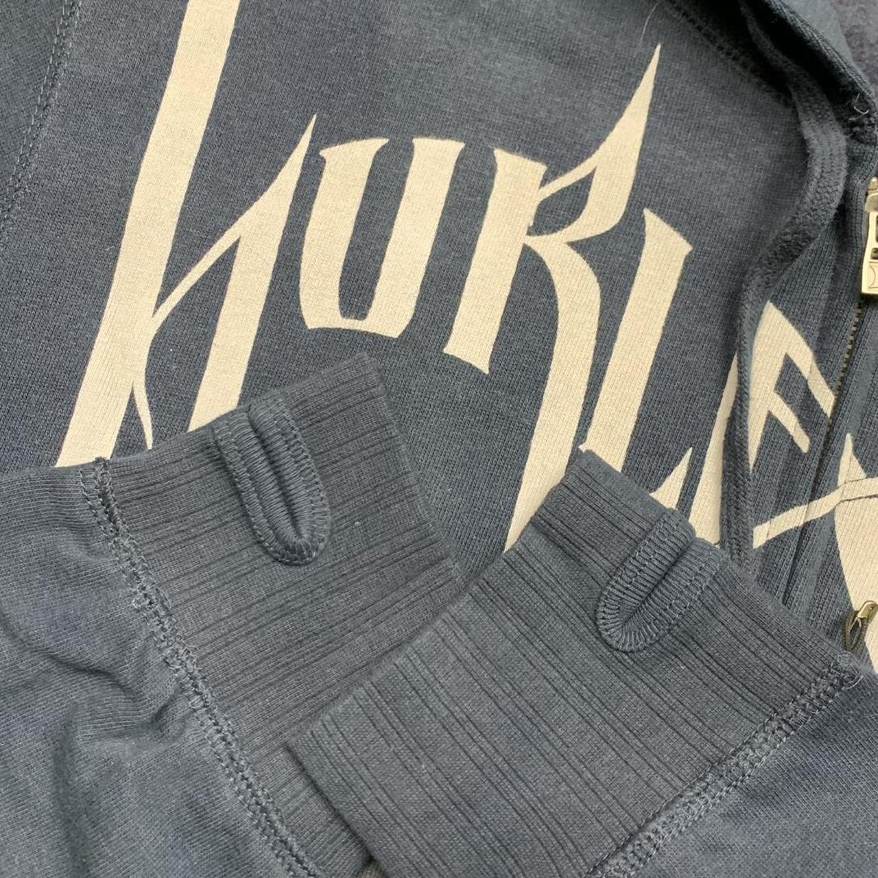 Hurley 00s navy grunge graphic zip hoodie