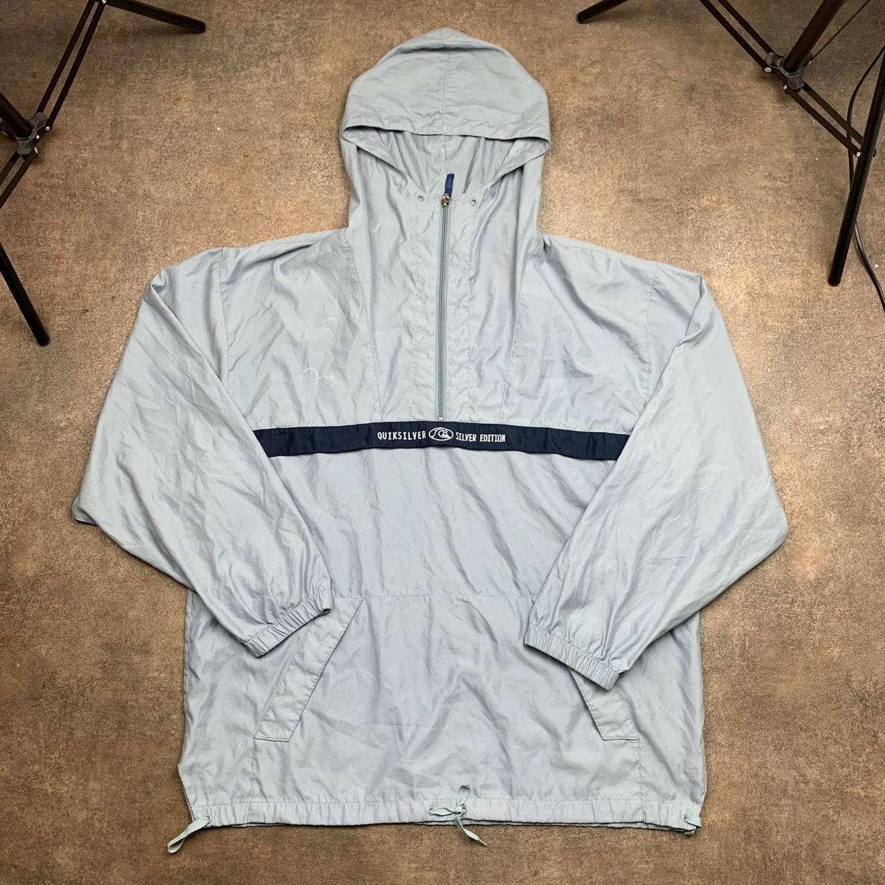 Quiksilver Silver Edition 90s light grey windbreaker jacket