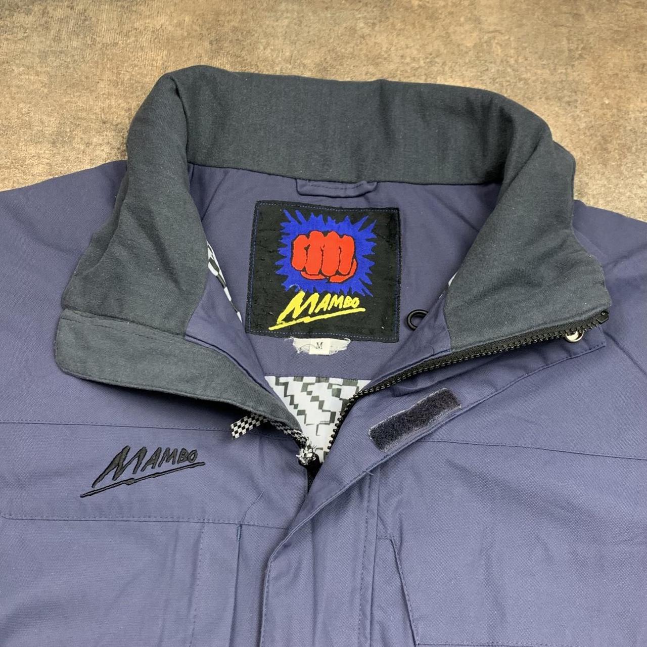 Mambo 90s navy graphic utilised ski jacket