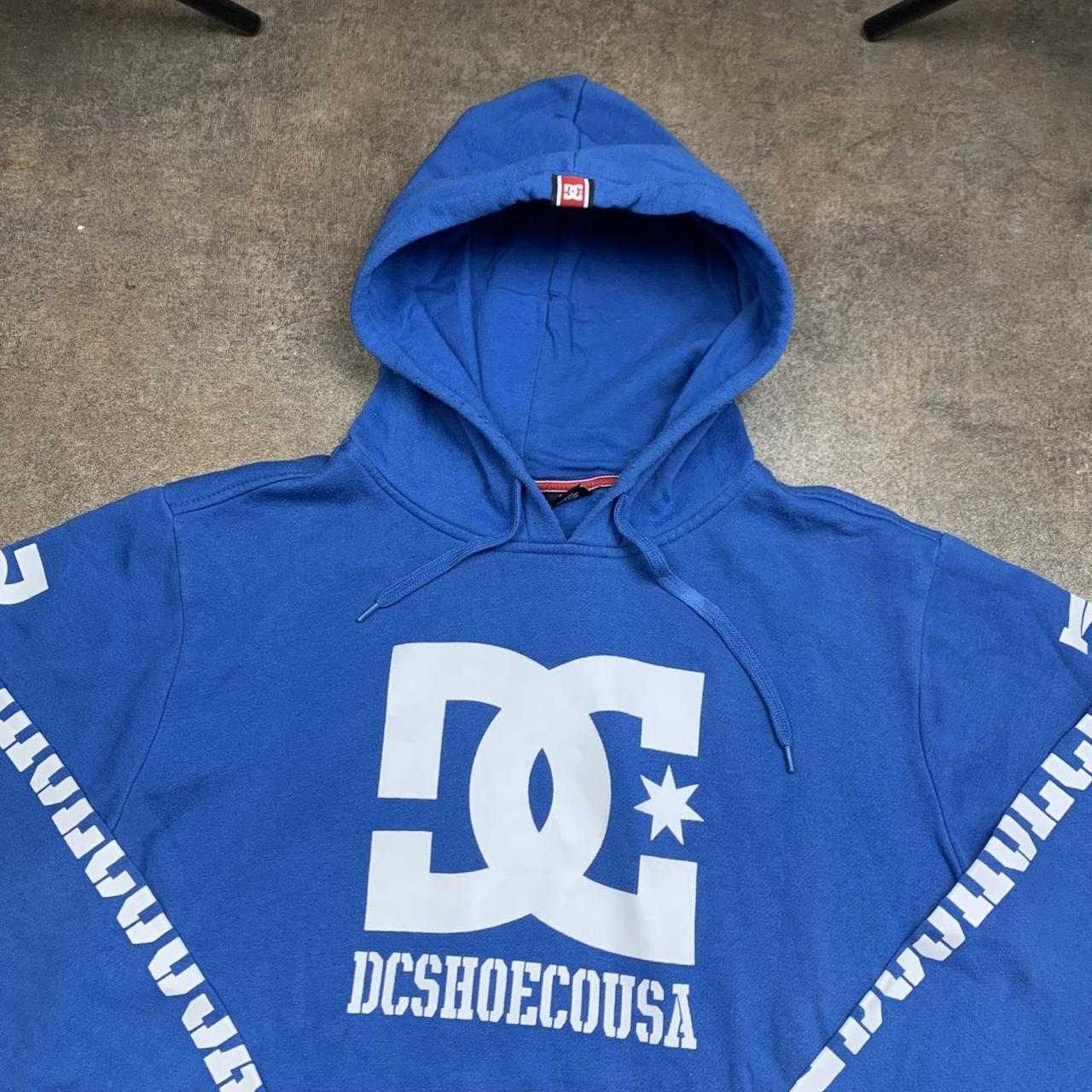 DC Shoes 00s blue white graphic boxy hoodie