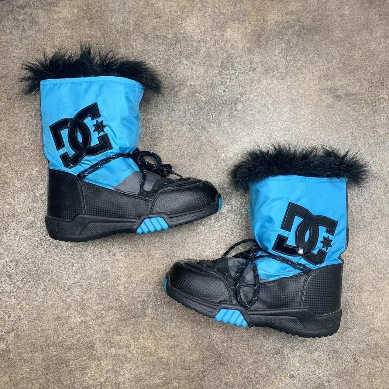 DC Shoes 00s blue black fur lined snow boots