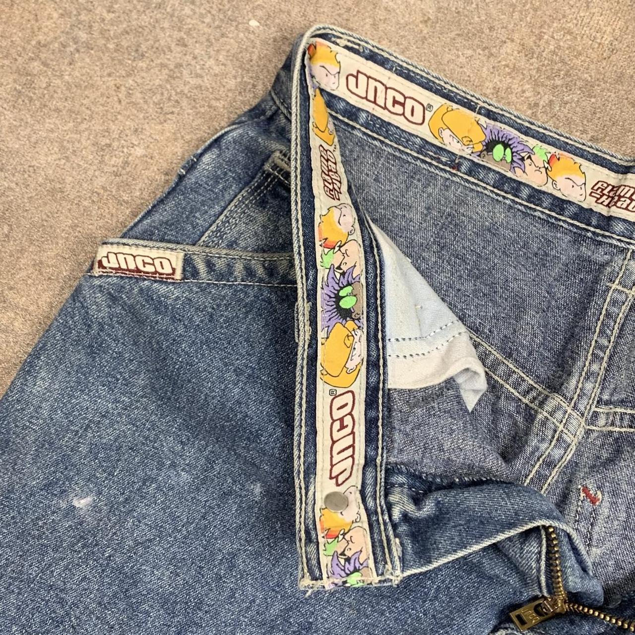 JNCO Flamehead 90s baggy graphic carpenter double knee jeans