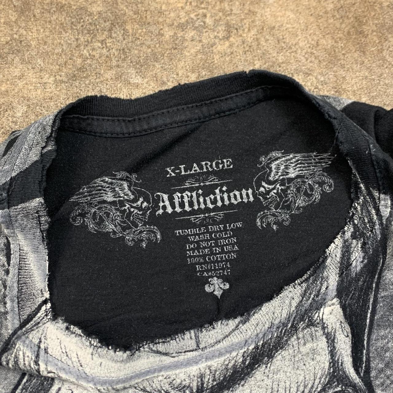 Affliction 00s black grey grunge graphic tee