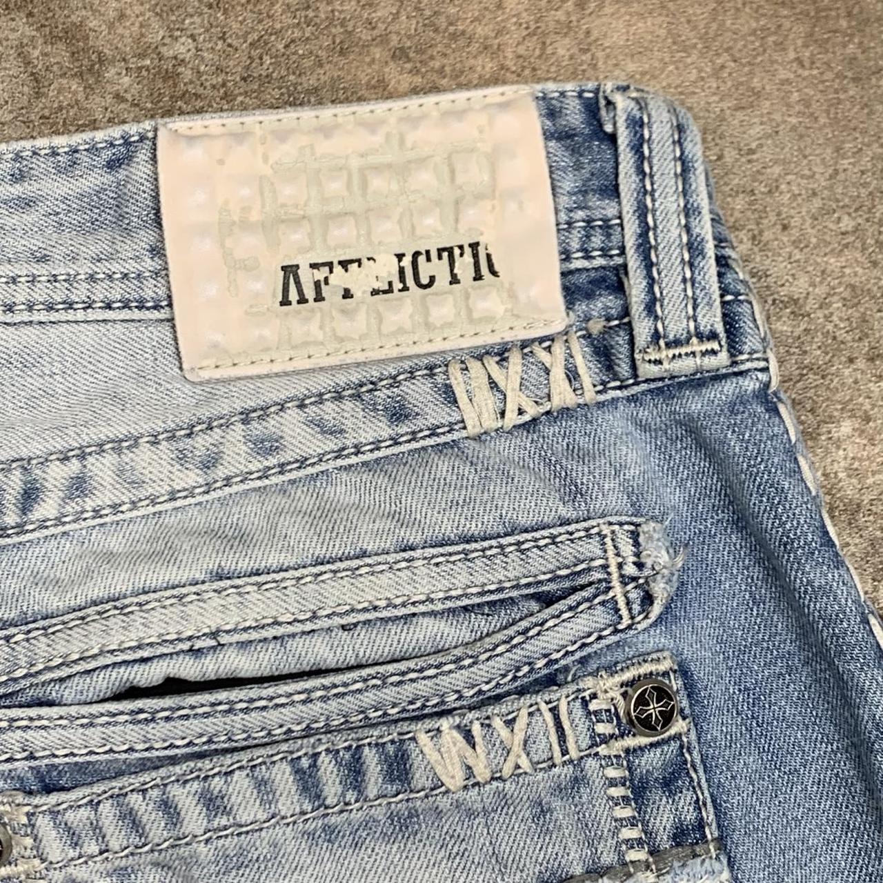 Affliction 00s blue washed baggy denim jeans