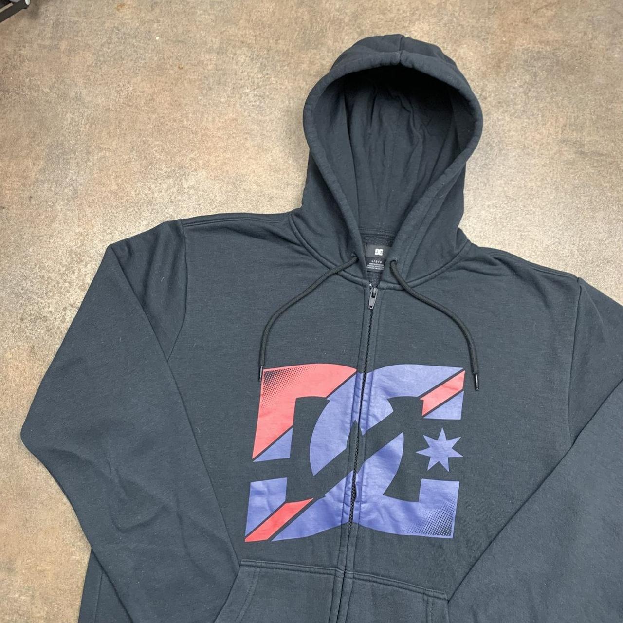 DC Shoes 00s graphic black boxy zip hoodie