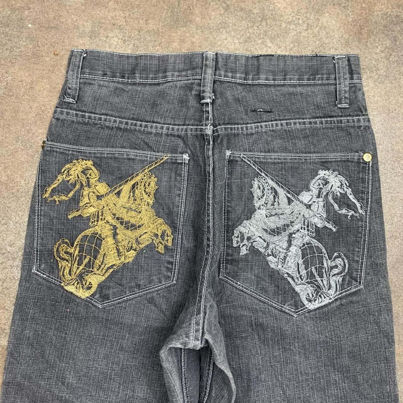 Southpole 00s graphic grey baggy grunge denim jeans
