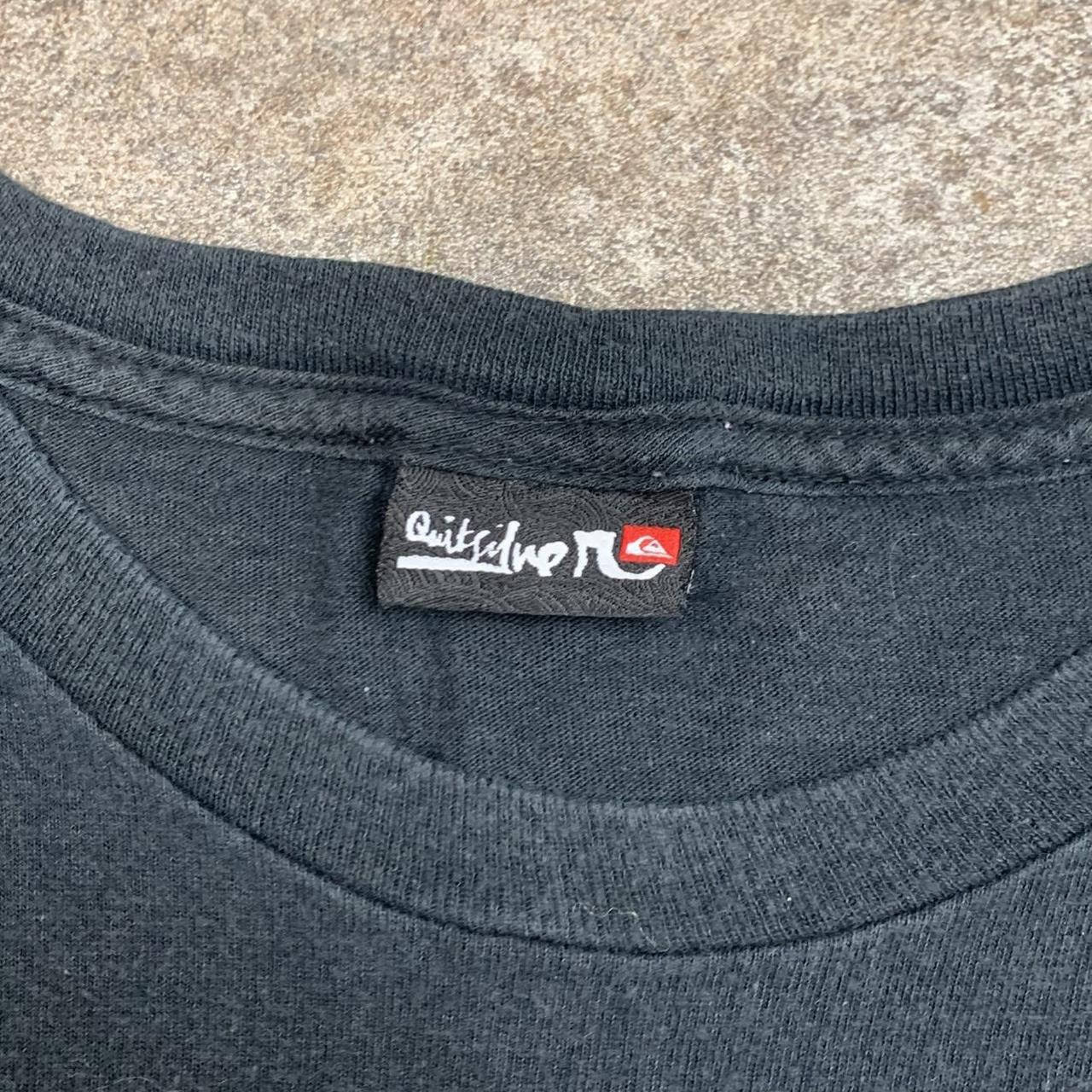 Quiksilver 00s black gold boxy graphic tee