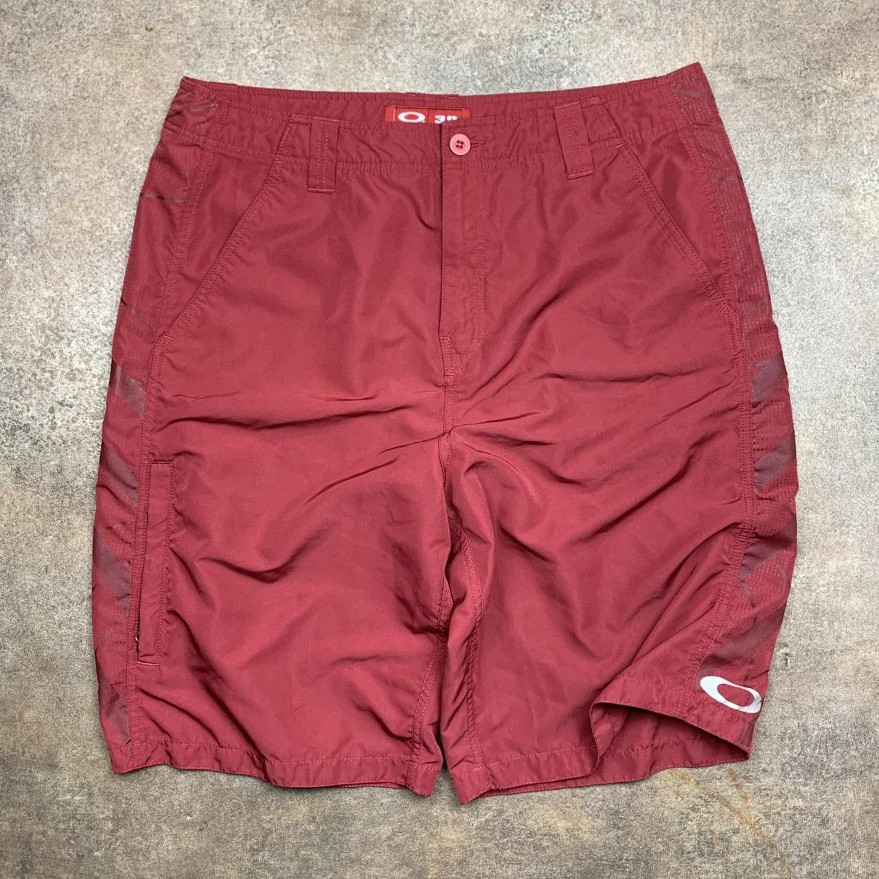 Oakley Software 00s graphic red baggy cargo shorts