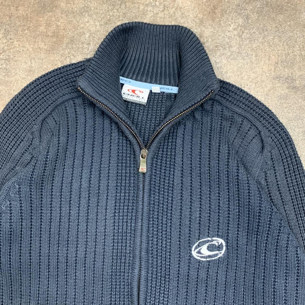 O'Neill 00s navy logo zip cardigan
