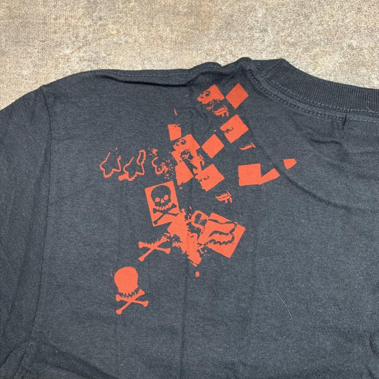 Fox Racing 00s black grunge graphic tee