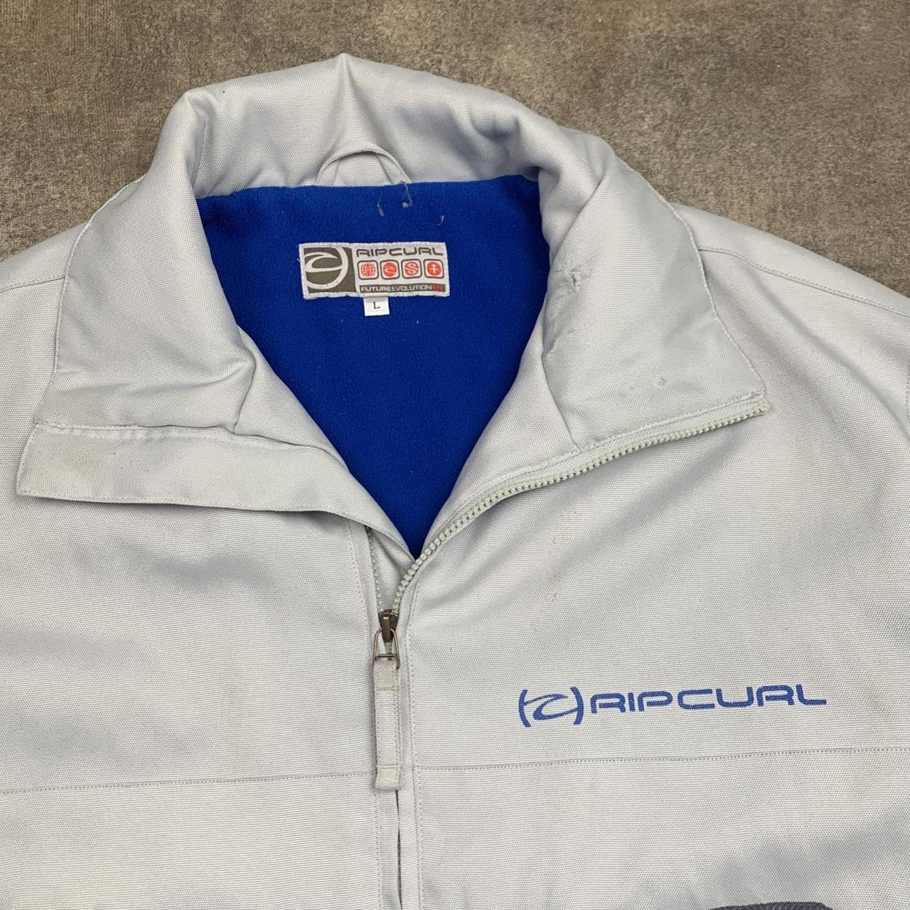 Rip Curl 00s white graphic utilised jacket