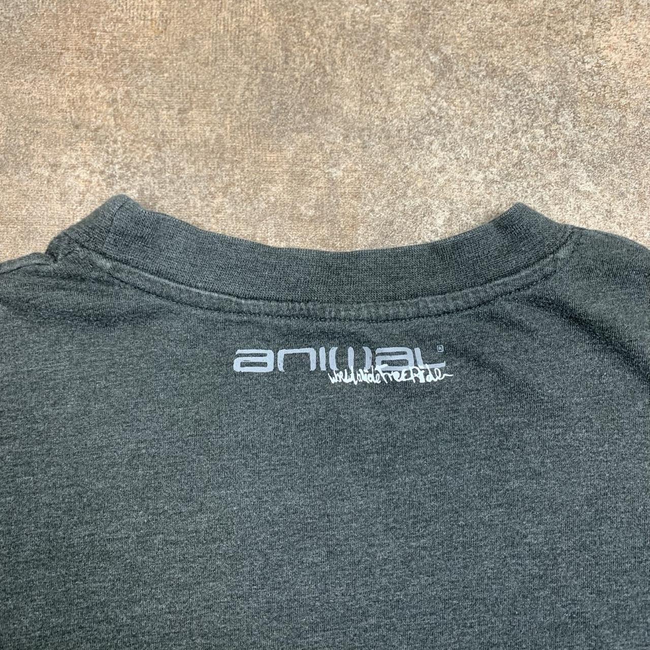 Animal 00s grey graphic long sleeve tee