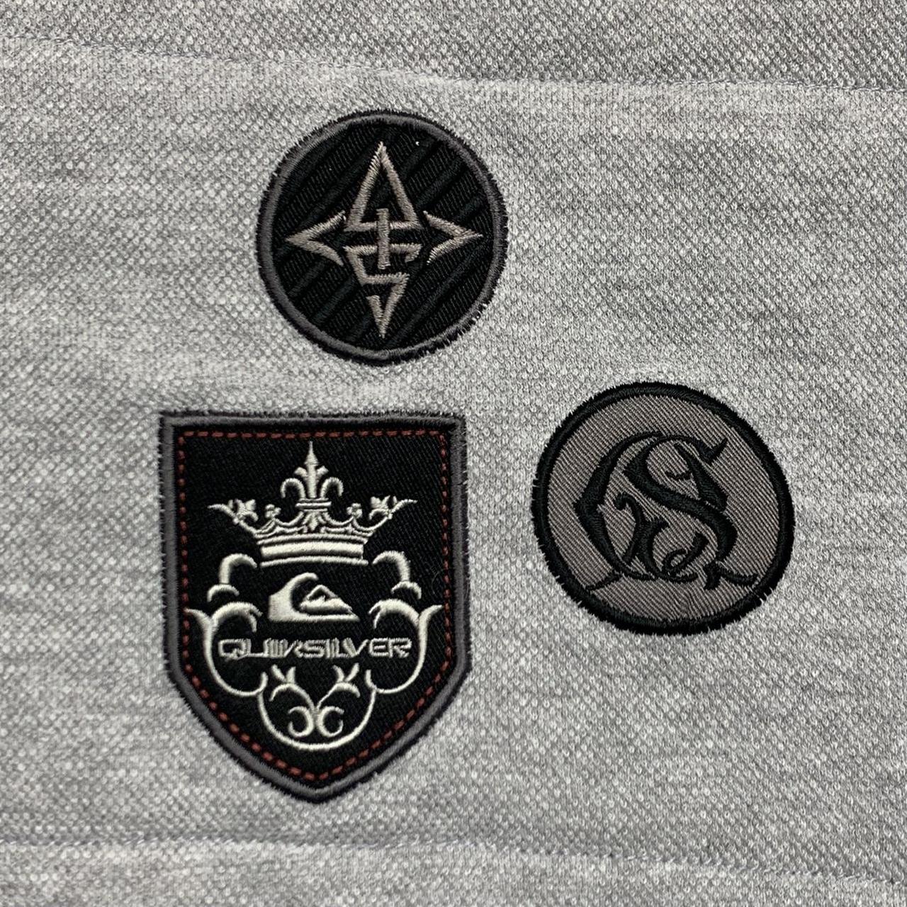 Quiksilver 00s light grey boxy zip hoodie