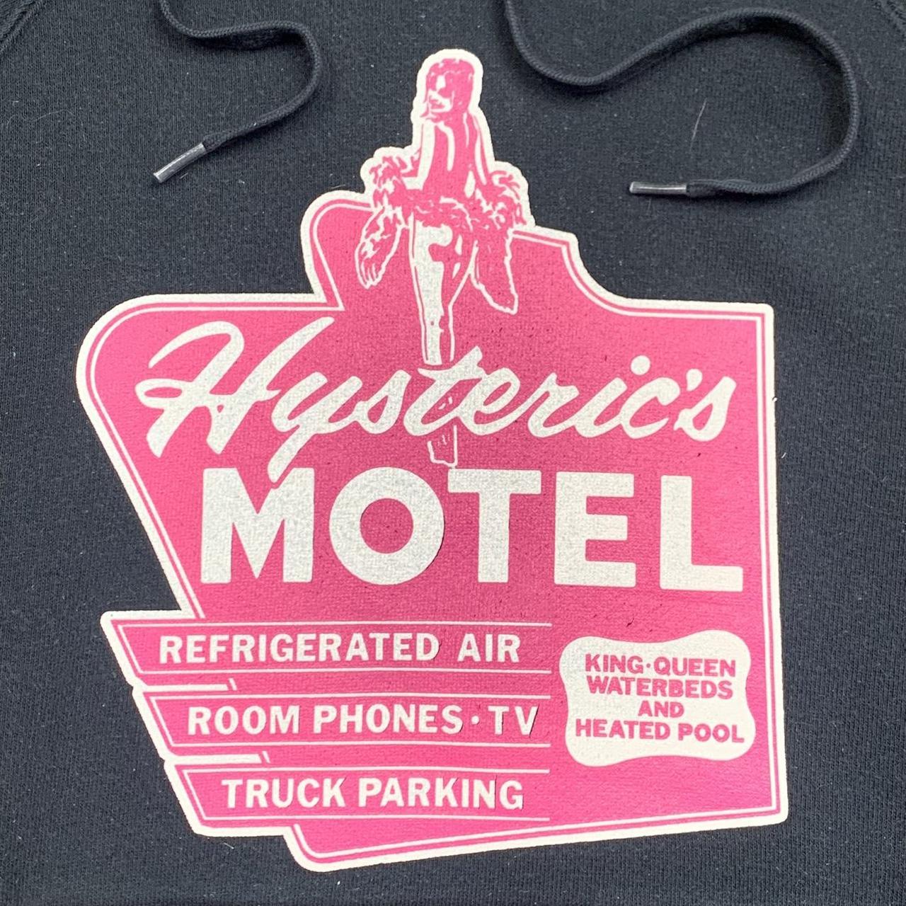 Hysteric Glamour 00s black pink graphic hoodie