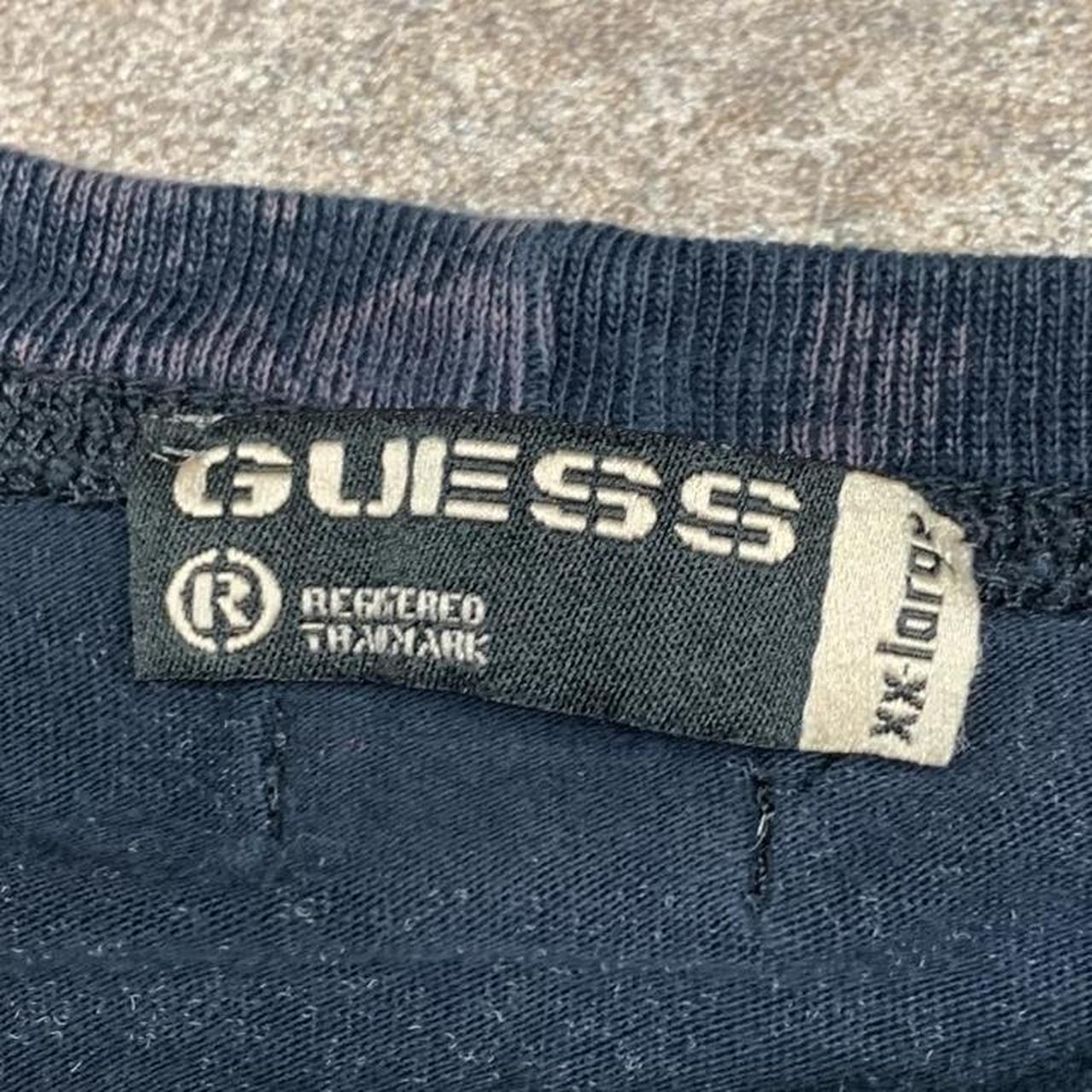 Guess NYC 00s grunge navy graphic long sleeve tee