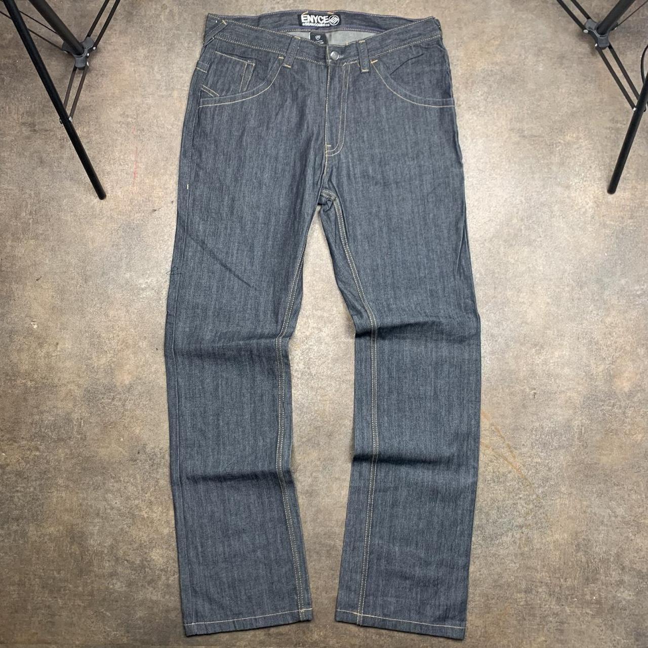 Enyce 00s grey navy baggy graphic denim jeans