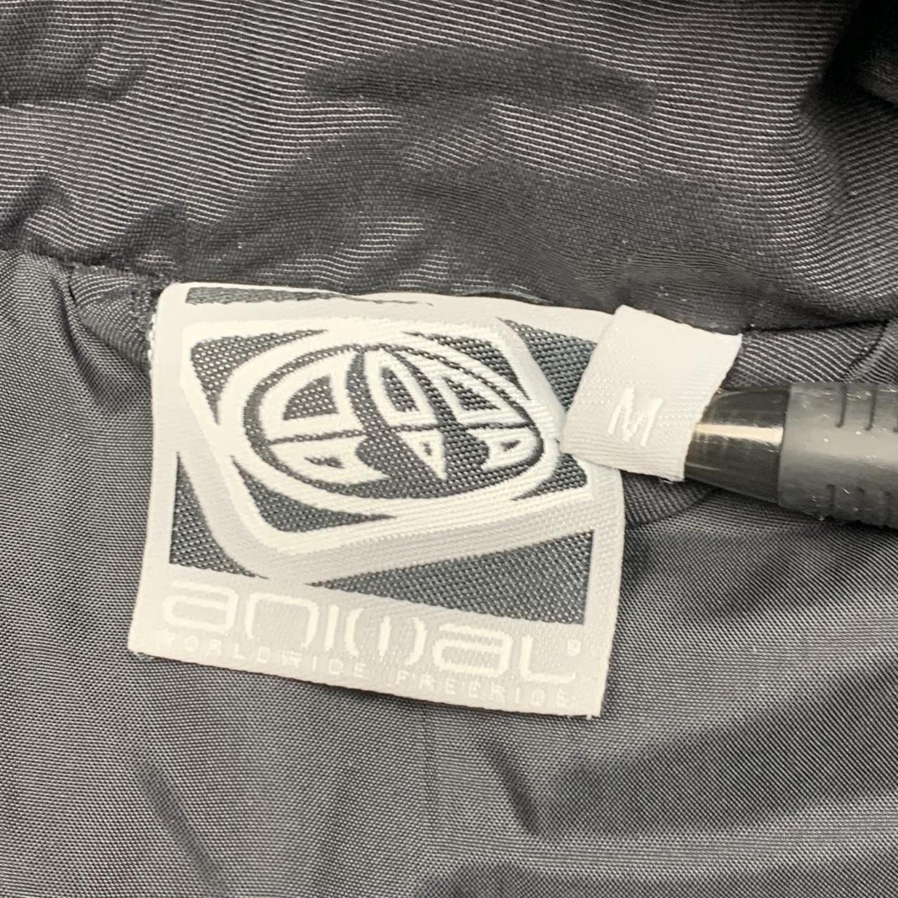Animal 00s black grey graphic utilised zip jacket