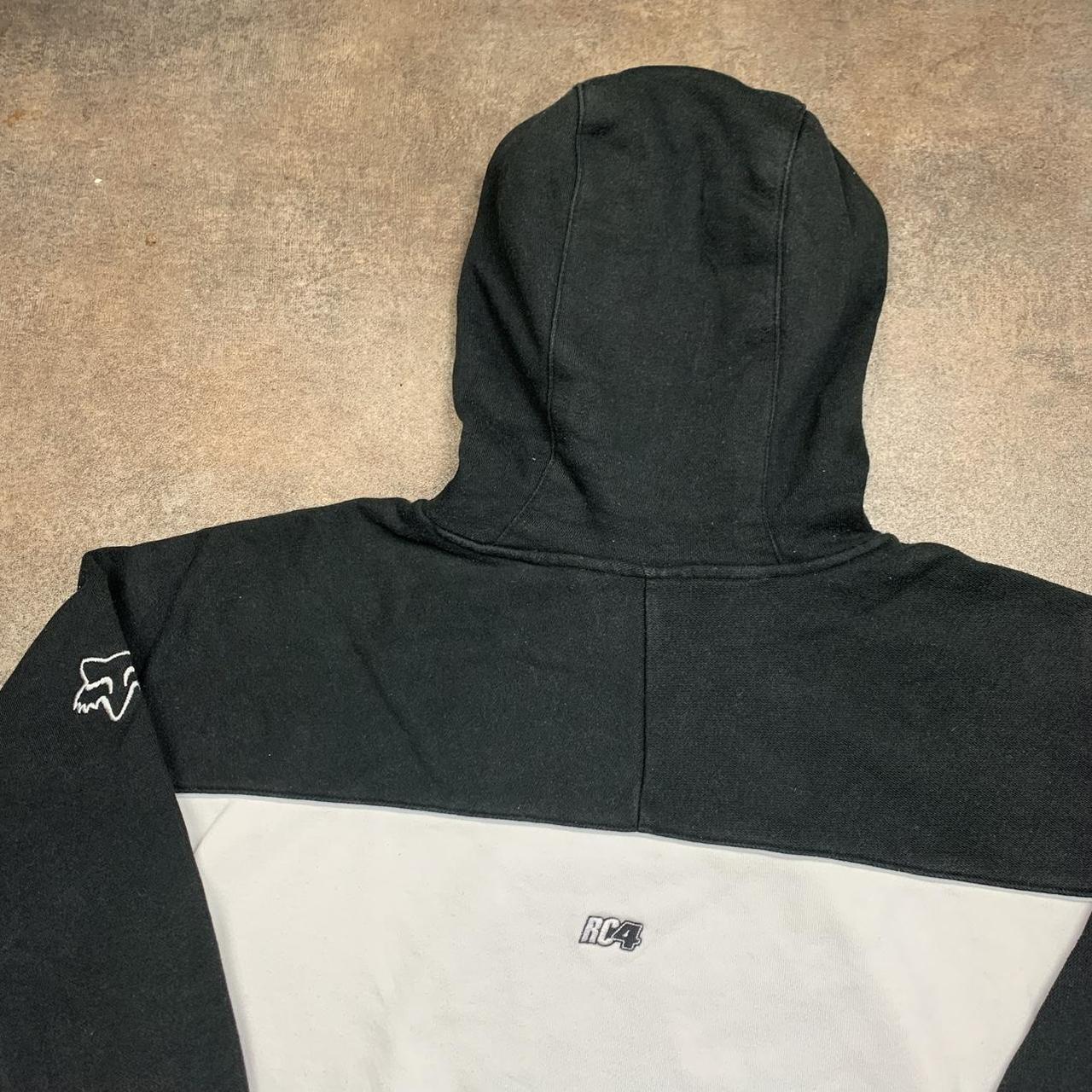 Fox Racing 00s Ricky Carmichael white black graphic hoodie